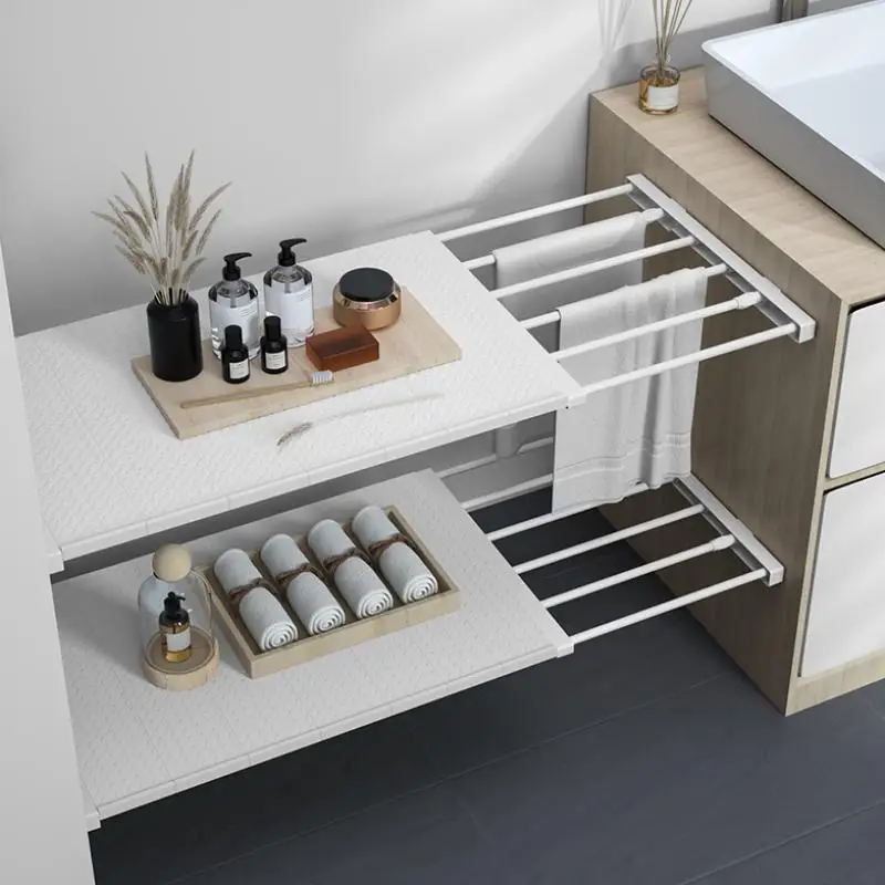 New Adjustable Closet Organizer Storage Shelf Wall Mounted DIY Wardrobe Space Saving Cabinet Rack Bathroom | Дом и сад