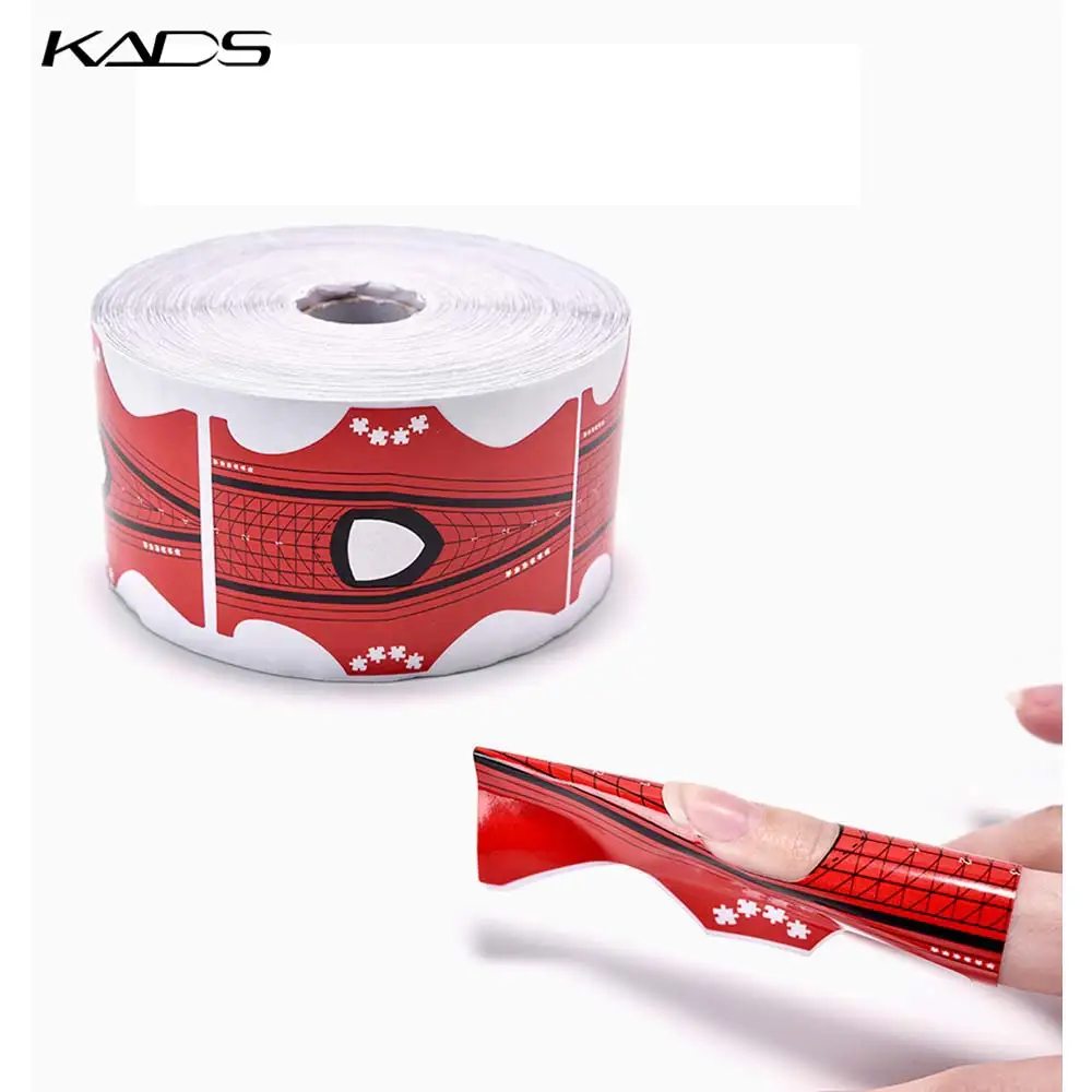 HOTSALE 500 шт./Roll nail art формы КРАСНЫЙ Ногтей Форма Art Совет Расширение для Акриловые УФ