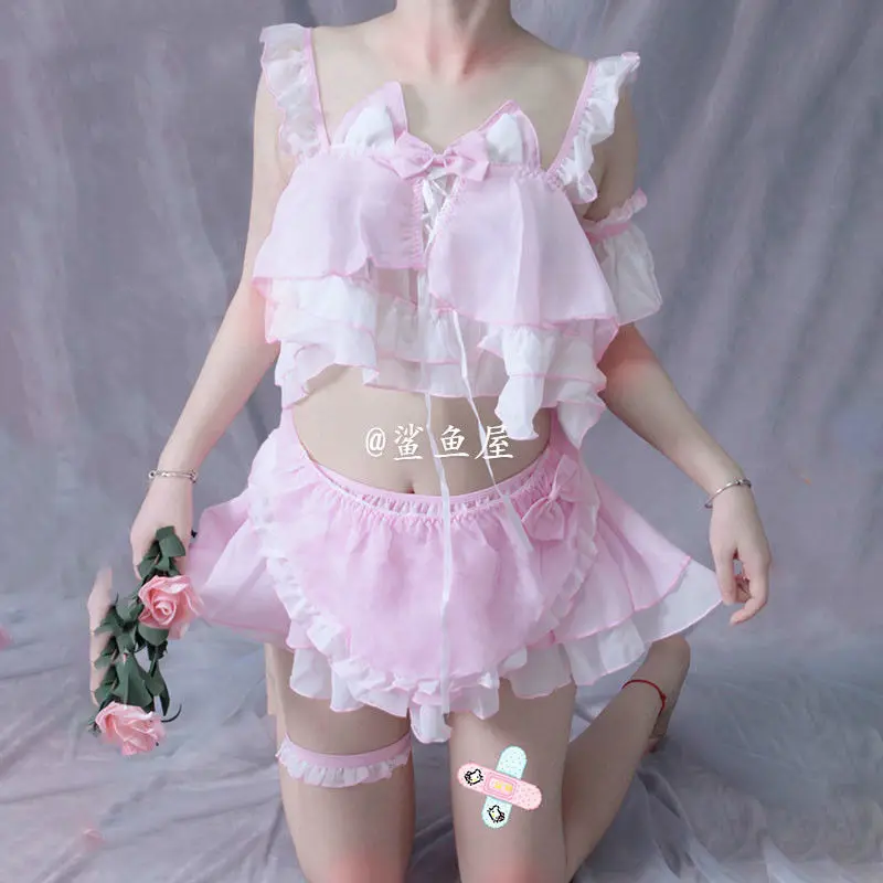 Классическая кружевная Женская одежда боди японская кавай сексуальные костюмы