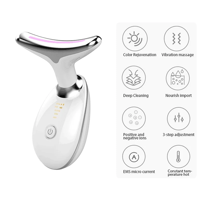 

Neck Massage Tightening Machine LED Photon Therapy Heating Neck Care Lifting Device for Wrinkle Remover