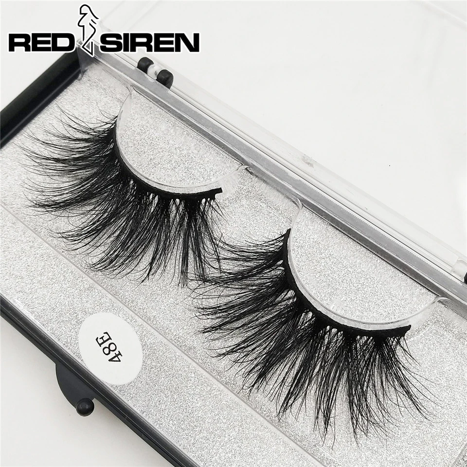 Ресницы из норки с красной сиреной 25 мм оптовая продажа мягкие длинные