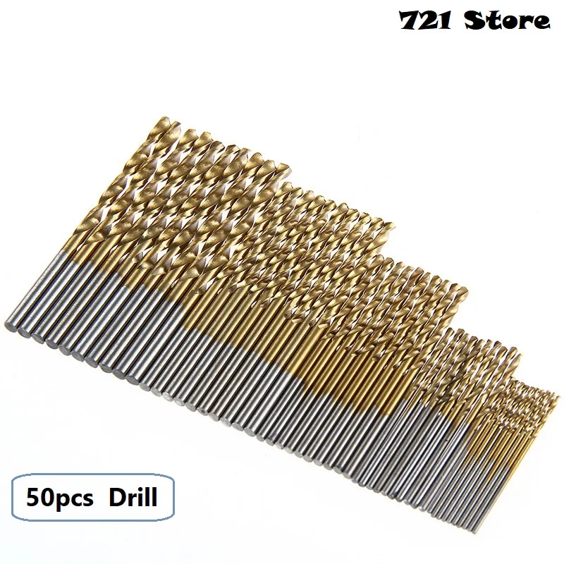 

50pcs Drill Bit Set Mini Carbide Drill Bit Kit Router Bits Wood Tools Spiral Milling Cutter Metal Sharpening Drills Woodworking