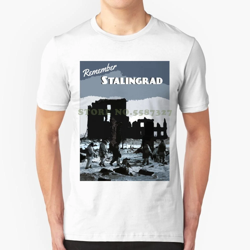Черно-белая футболка для мужчин и женщин Сталинград-война крыс Вторая мировая