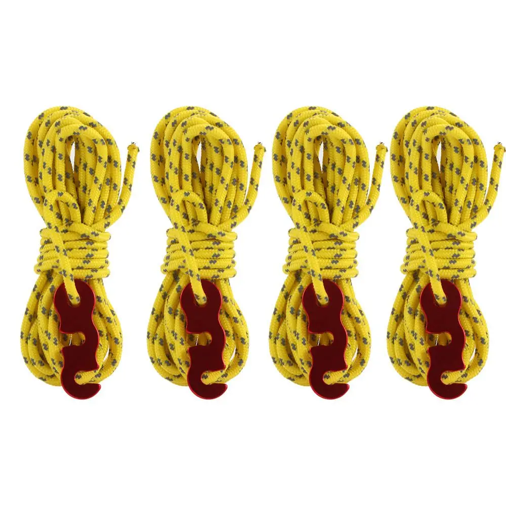 

4x3m Reflective Paracord Outdoor Camping Tent Wind Rope 3mm Sun Shelter Awning with Aluminum Alloy 3 Holes Buckle Adjuster