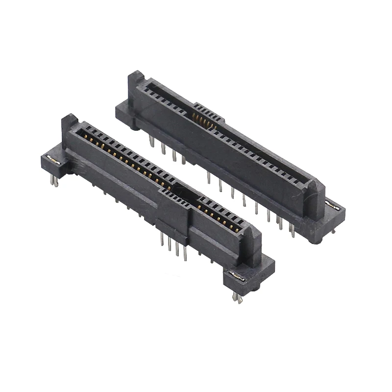 Verkaufen 500 Stücke SAS 29Pin Buchse 180 Grad Zweireihig Stecker Mit Positionierung Spalte SATA Stecker Buchse