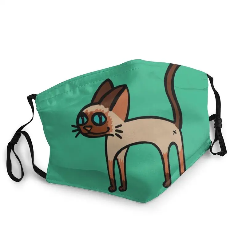 

Маска для лица Siamese Cat регулируемая для взрослых и мужчин, пылезащитный респиратор для защиты от смога и пыли