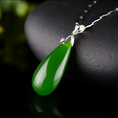 Natural Genuine Hetian jadees Water Drop Pendant multi style women's necklace Amulet | Украшения и аксессуары