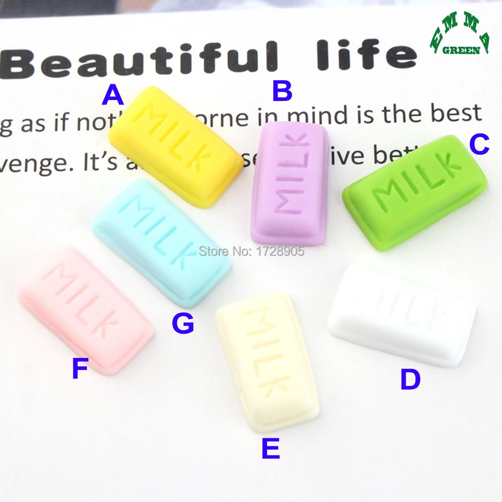 

Молочные Конфеты Подвески для изготовления ювелирных изделий Сладкий смолы кабошон с плоской задней поверхностью 10 шт кабошон «сделай сам...