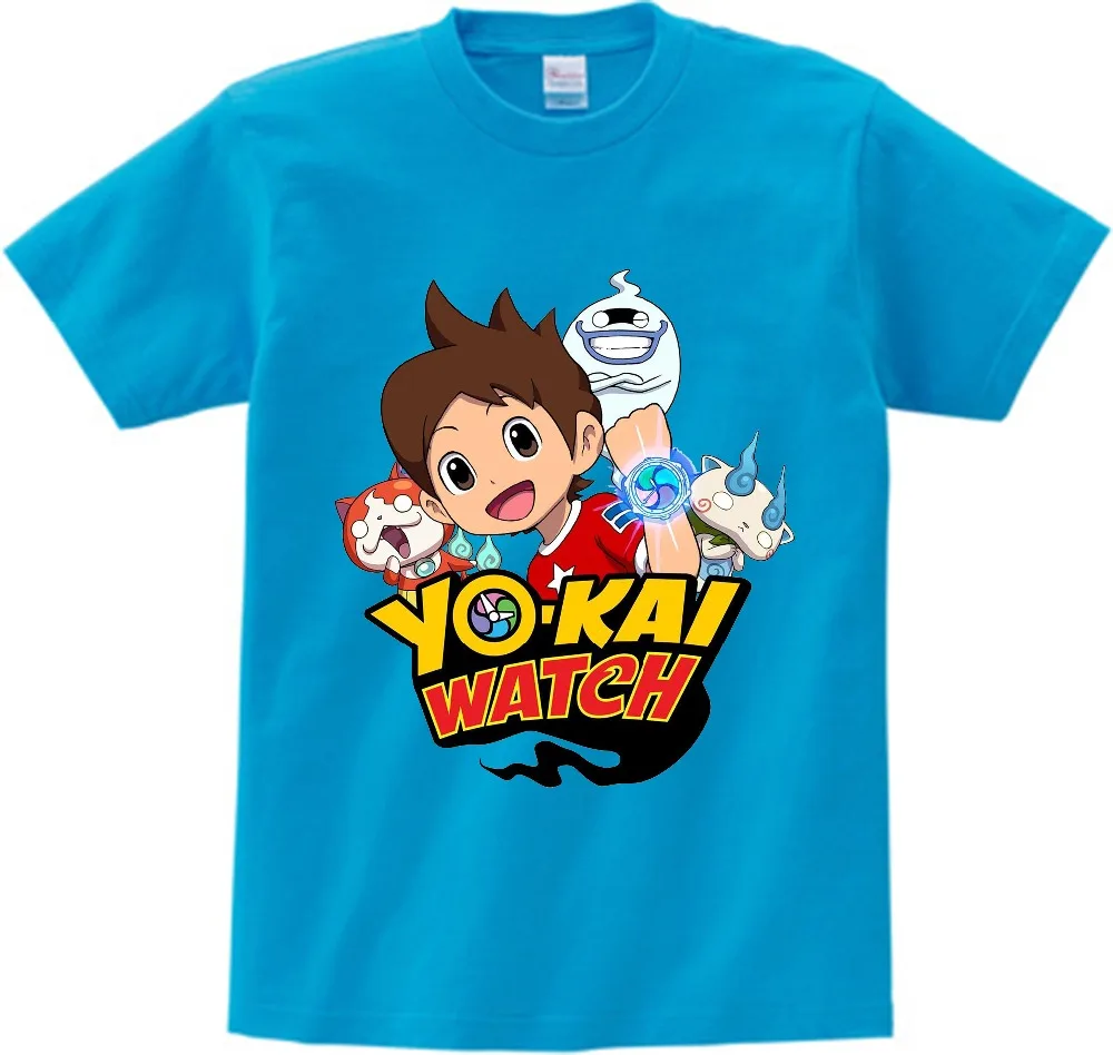 

Children Cartoon Yo-kai Watch Digital Printed T-shirt Unisex Kids Summer Short Sleeve Top Baby O-Neck Cotton Tee Costume