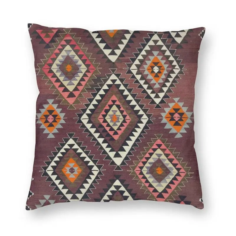 Турецкий килим Диамант Tribal чехол для подушки декоративный принт бохо геометрический этнический искусство бросить подушку для гостиной.