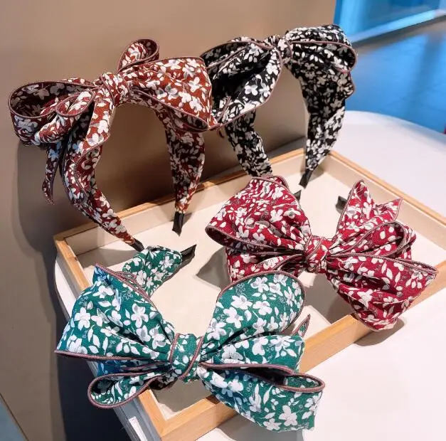 

Женская многослойная повязка на голову с трехмерным бантом