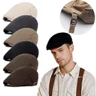 Кепка от солнца для мужчин, регулируемые береты в стиле ретро, хлопковый берет с плоским козырьком, в западном стиле, для отдыха, весна-лето