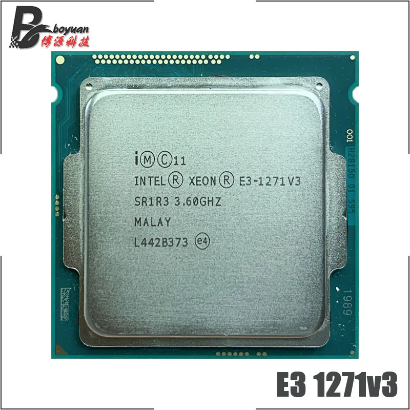 Процессор Intel Xeon Φ v3 E3 1271 1271v3 3 6 ГГц четырехъядерный восьмипоточный ЦПУ L2 = 1 Мб L3 8 80