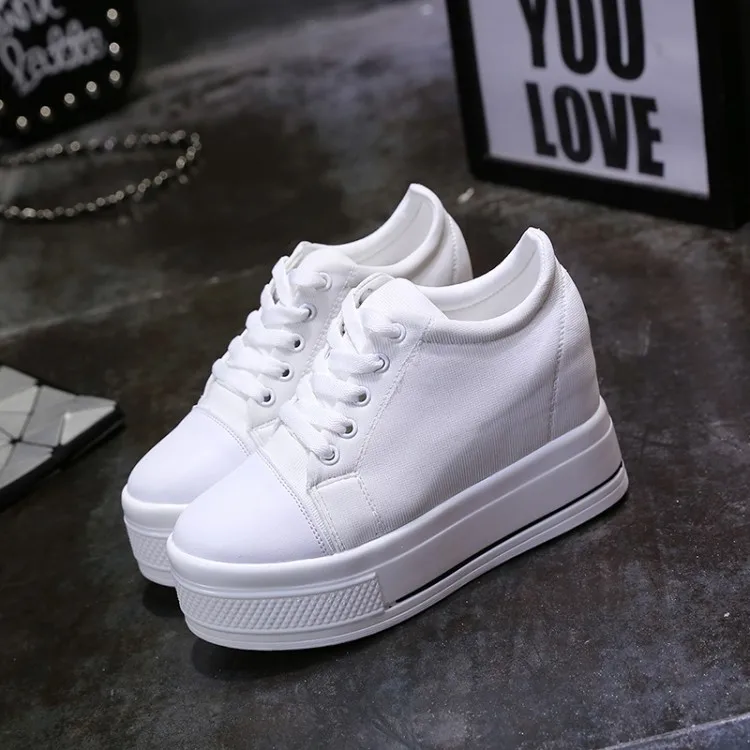 Новинка весна осень 2020 женская обувь для увеличения корейская мода холщовые