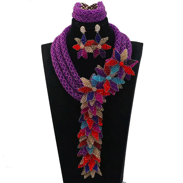 Элегантные белые африканские бусины комплект ювелирных изделий Дубай Свадебный