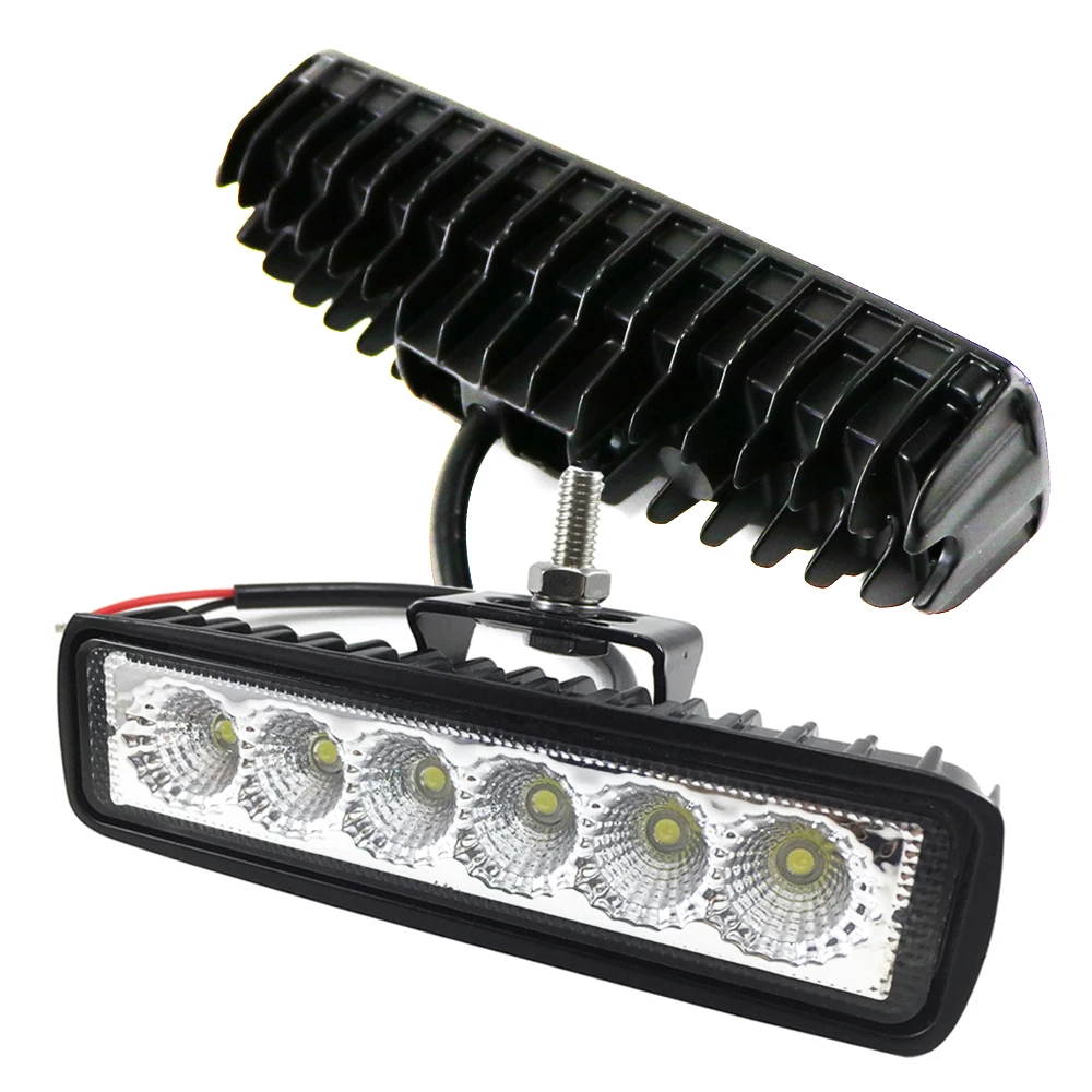 

1Pcs 2Pcs 18w DRL LED Spot Flood Work Light Worklight 9-32V 4WD 12 volt led work lights for Off Road Vehicle SUV car trucks