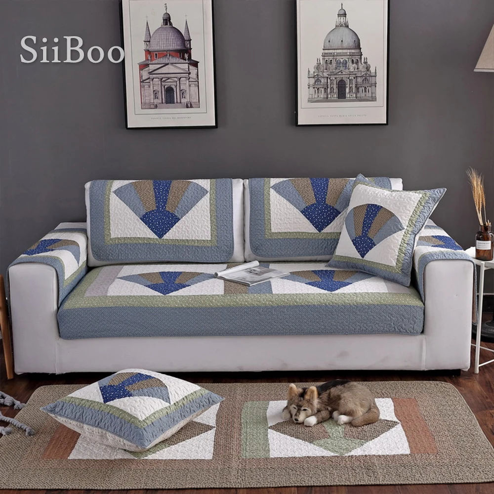 Дешевый китайский Чехол для мебели с цветочным геометрическим принтом стеганый