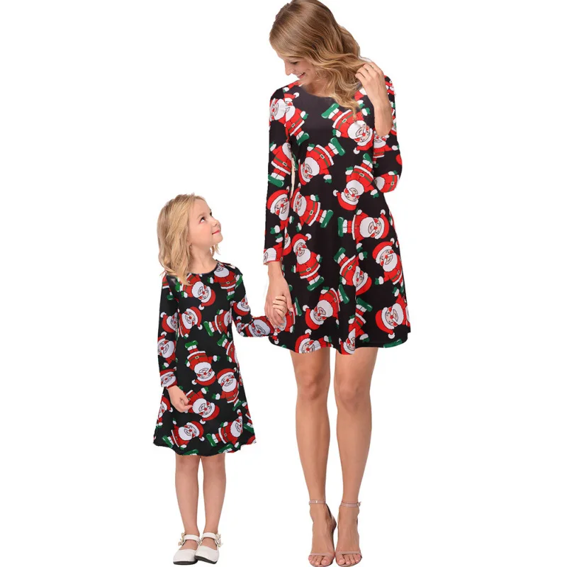 Рождественские вечерние костюмы для всей семьи Новинка 2019 года сезон зима-осень