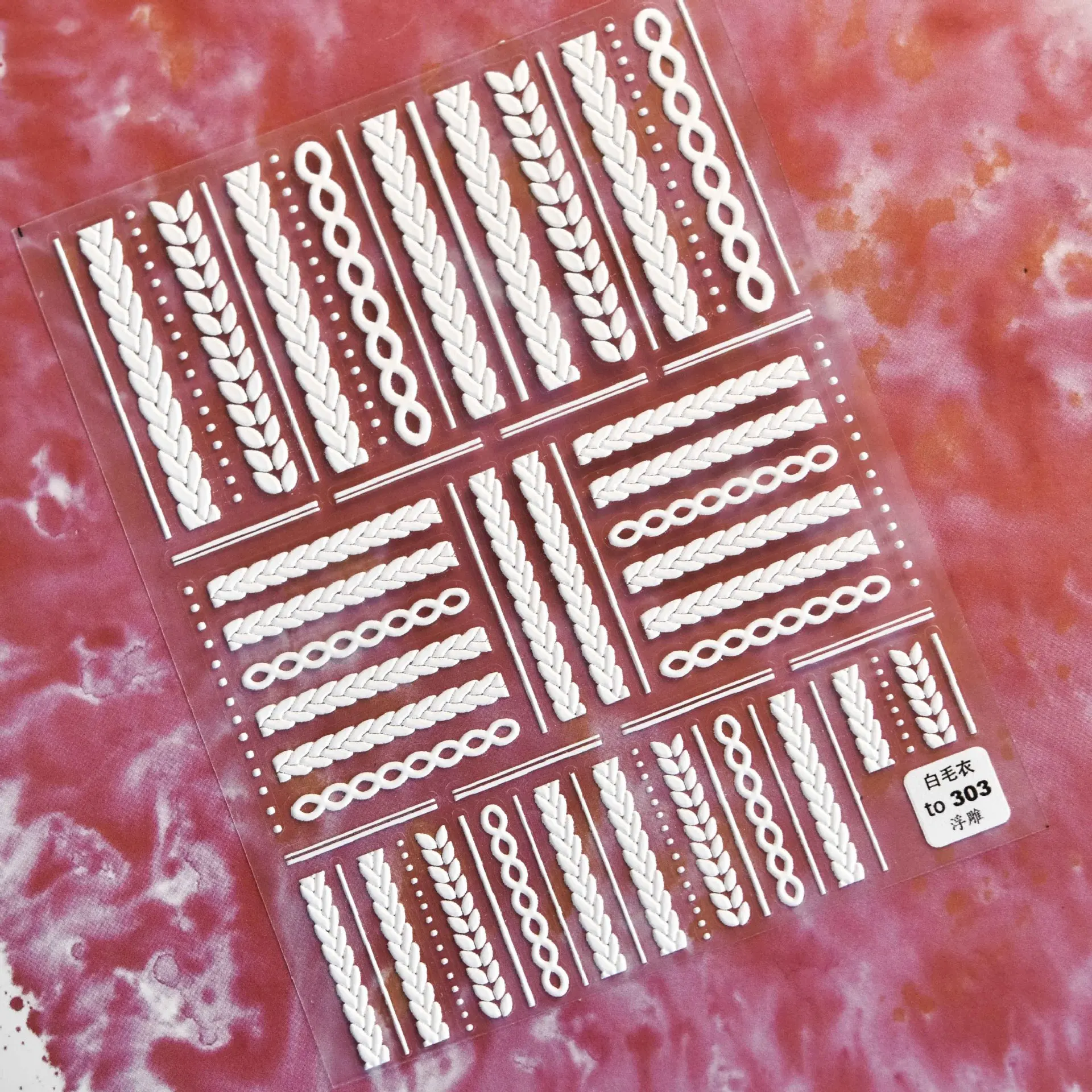 

Рельефные наклейки для ногтей tomoni 303, японские клейкие 5d наклейки для ногтей, трехмерные наклейки для ногтей для белого свитера