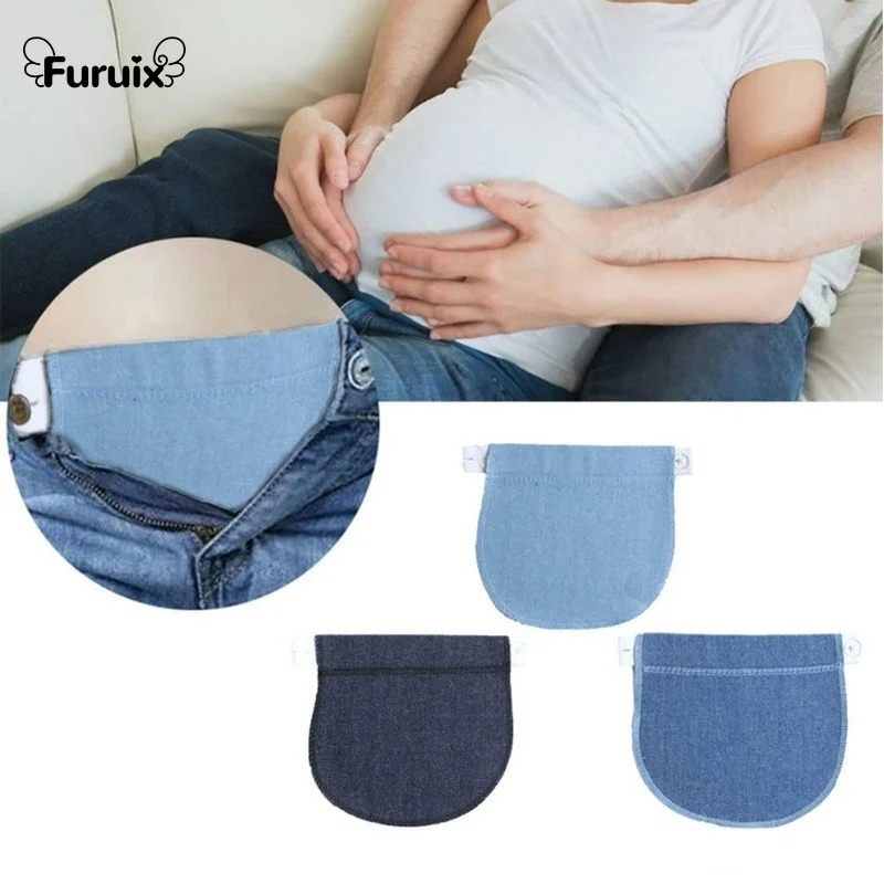 

1 Pcs Women Adjustable Elastic Maternity Pregnancy Waistband Belt Comfortable Waist Extension Buckle Elastic Buckle on Waistband