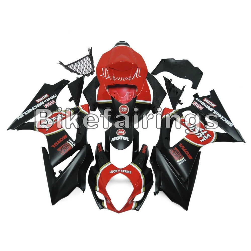 Черно красный спортивный велосипед Lucky Strike рамы кузова для Suzuki GSXR1000 K7 2007 2008 ABS