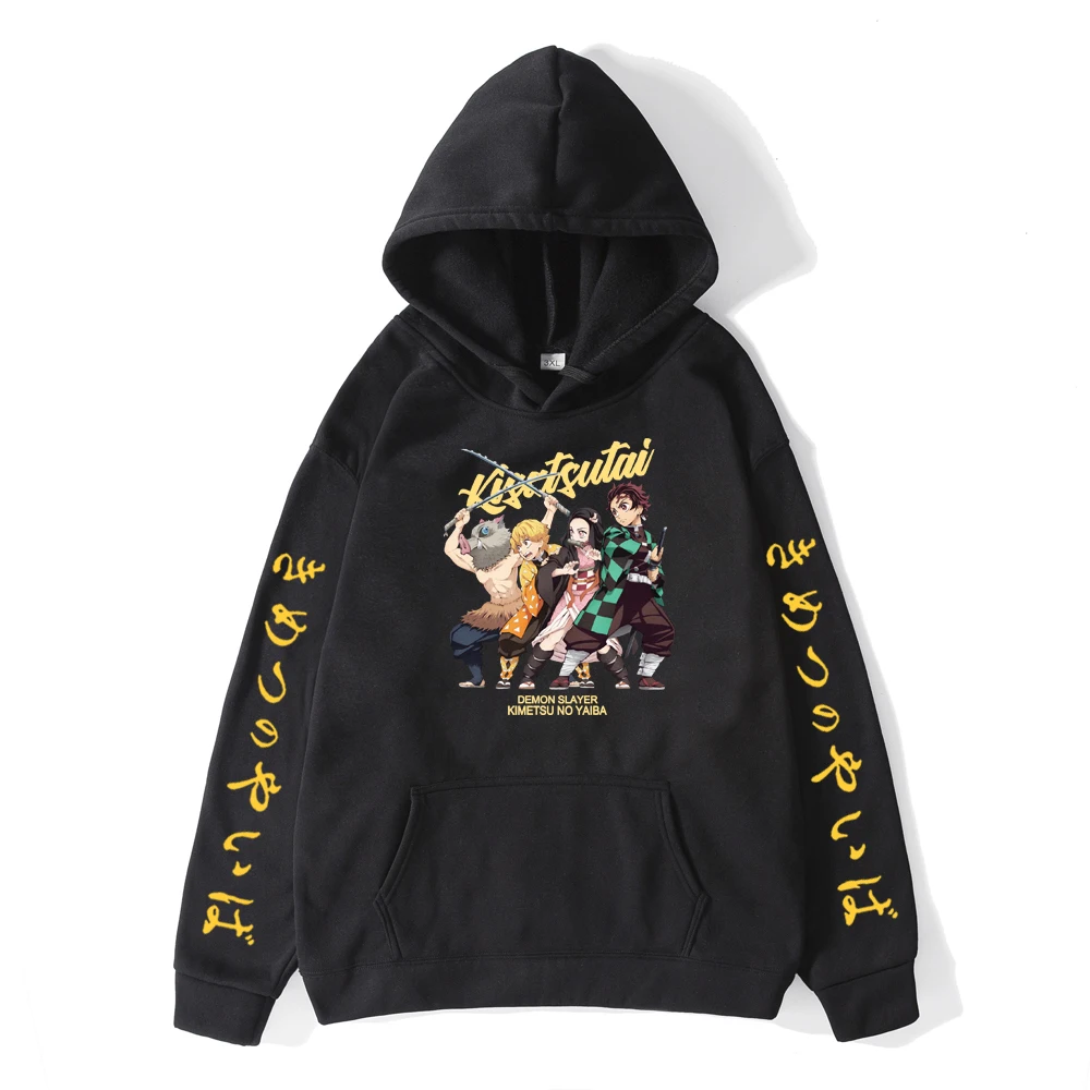 

Kimetsu No Yaiba Family Print Hot Japanese Anime Demon Slayer Women Hoodies Harajuku Cartoon Graphic Sweatshirt Female Dropship