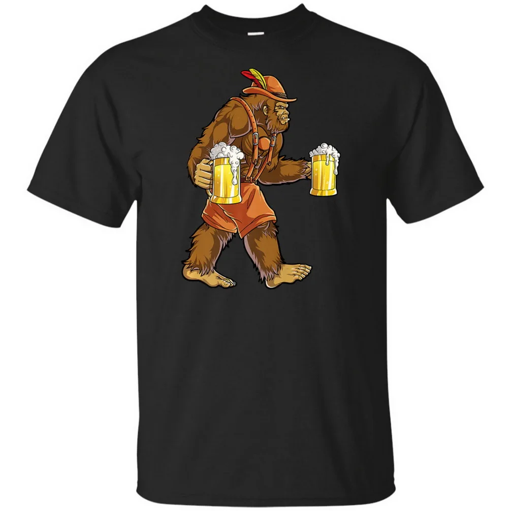 Bigfoot Lederhosen футболка Октоберфест Мужская пивная кружка 20th 30th 40th 50th день