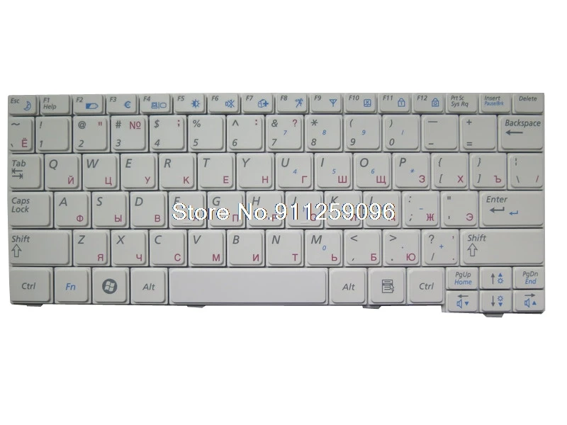 Клавиатура для ноутбука Samsung X170 X118 X120 P230 P230E Q230 Россия RU BA59 02649C HMB3332GSB01 Белый