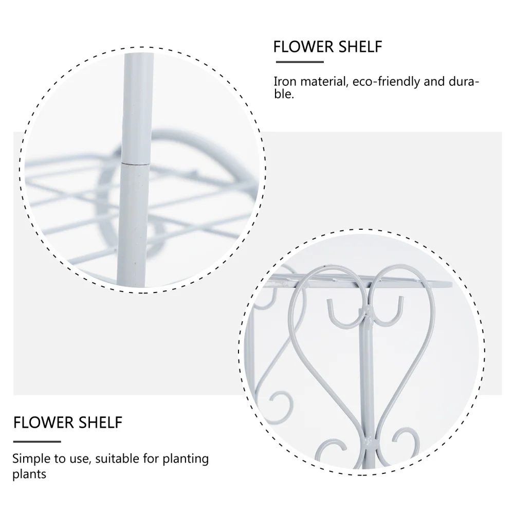 

1Pc Flowerpot Storage Stand Multilayer Flower Rack Iron Art Floor Flower Shelf
