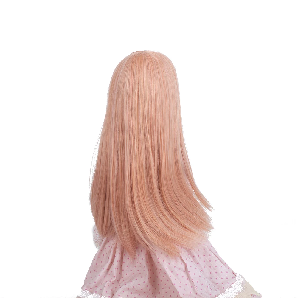 Синтетические длинные прямые основные розовый небольшая orange BJD кукла парик с полной челкой 1/3 1/4 1/6 для выбора