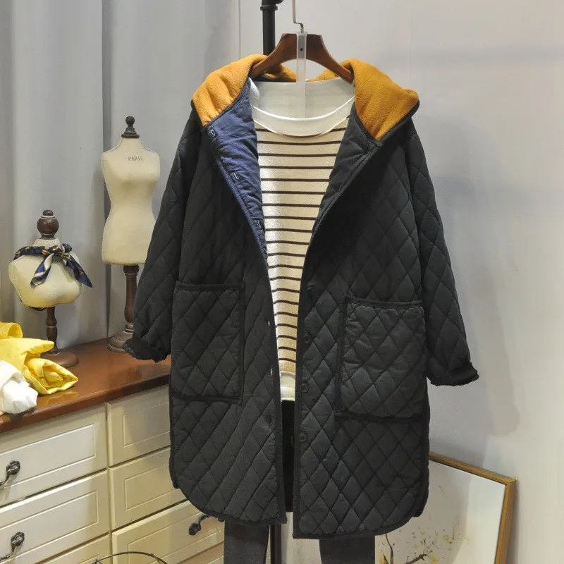Зимняя Женская Толстая теплая парка с подкладкой длинное пальто повседневная
