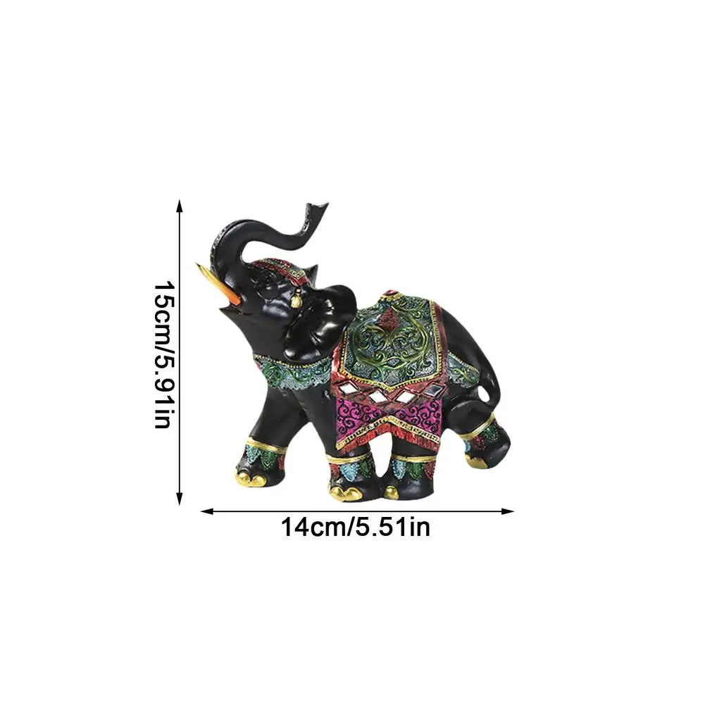 

Auspicious Elephant Statue Thailand Blessing Elephant Ornament Home Entrance Living Room office desktop Resin Decoration