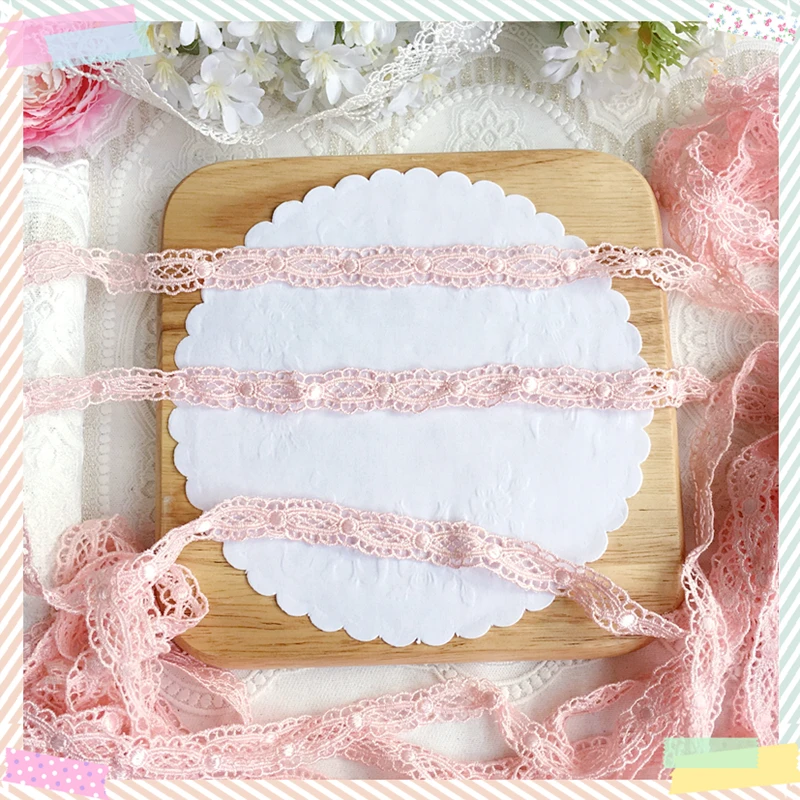 Весь комплект бледно-розового водного узкого кружева DIY ручные аксессуары для