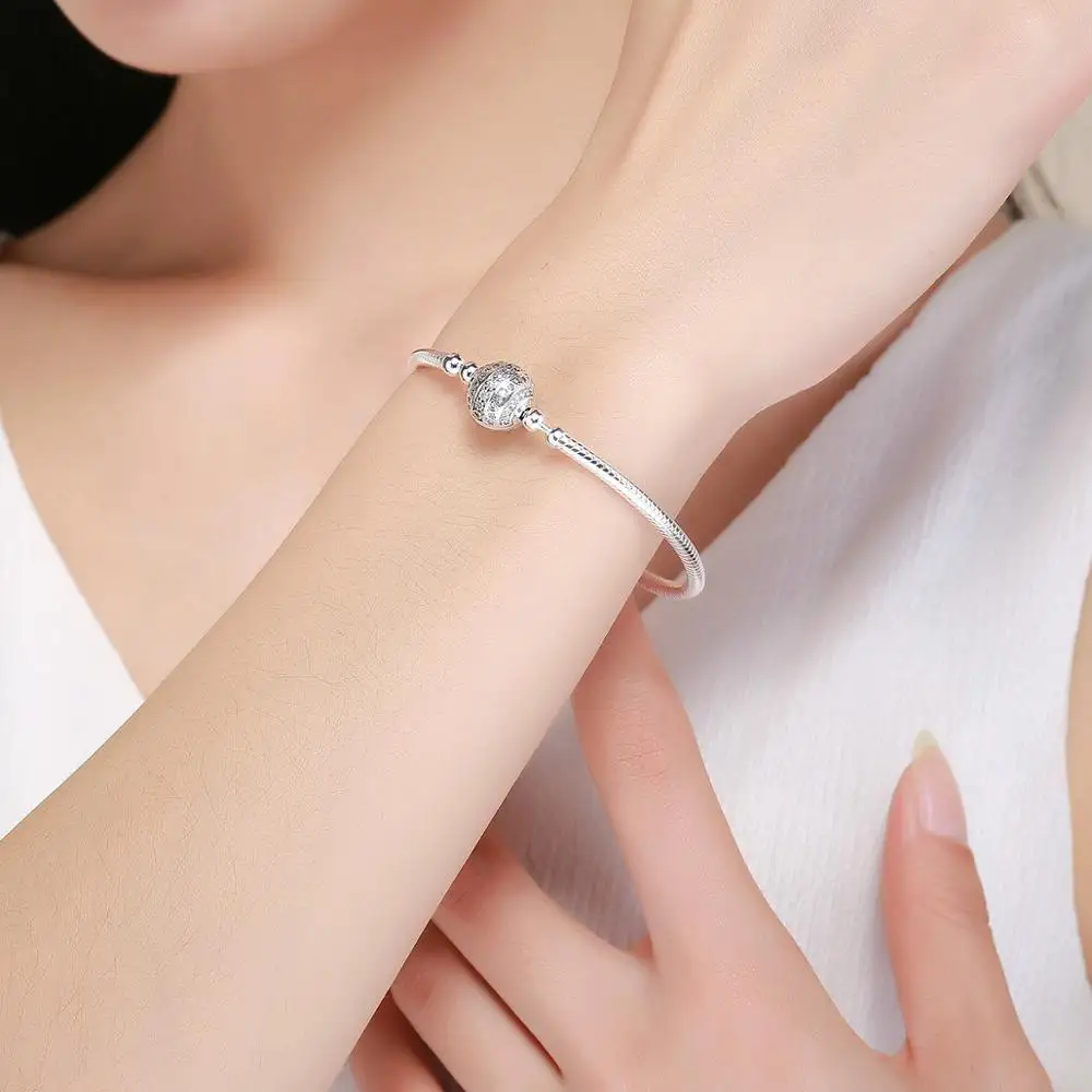 Womak fit браслет Pandora подвеска из стерлингового серебра 925 пробы змеиная цепь женский серебряный браслет