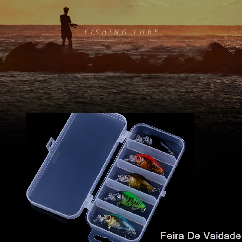 

Fishing Lures set 4.5cm 3.5g Minnows Artificial Crank Lure Wobbler Bass Laser Fish TopWater Swim Fishing Bait kit