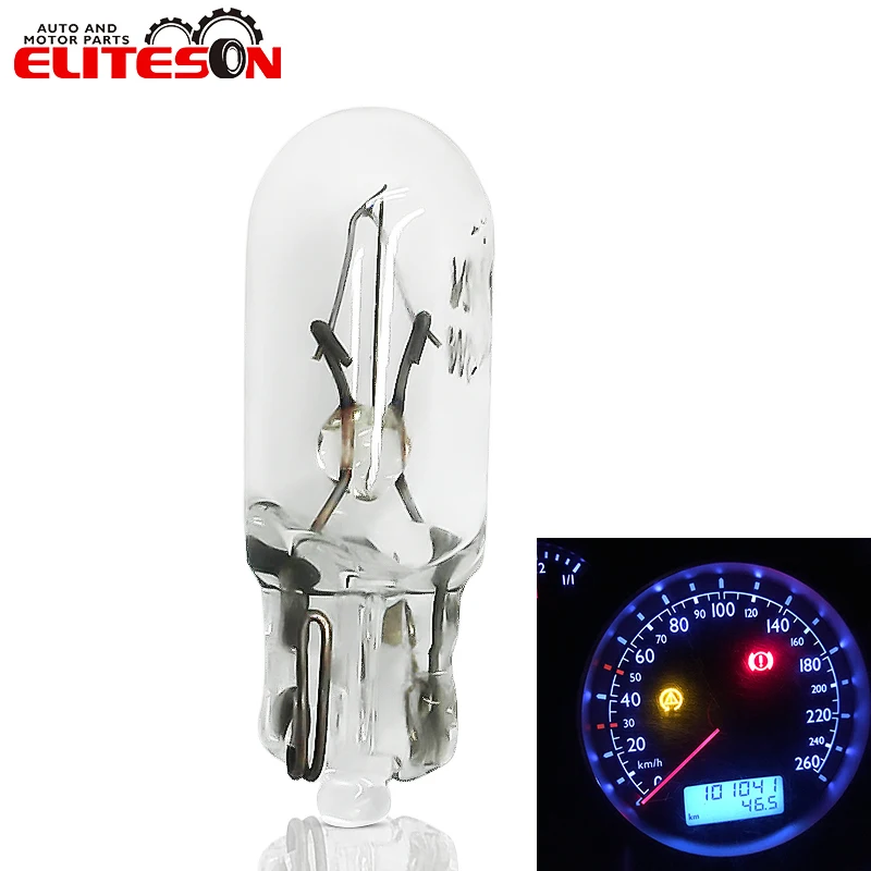 

Eliteson 10PCS T6.5 Halogen Bulbs Car Indicator Dashboard Lamps 12W 3W Yellow Instrument Panel Lights Auto Warning Lights