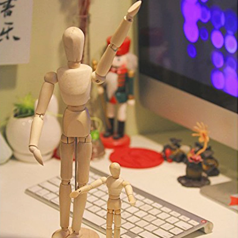 Деревянный черновик для рисования 14 различных поз произведенный материал