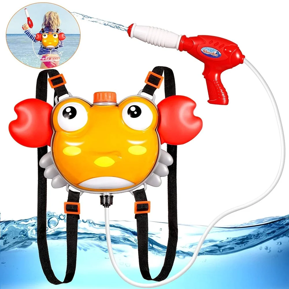 

Рюкзак для стрельбы водой для детей, водяной пистолет Blaster с резервуарами, рюкзак для водяного пистолета с регулируемыми ремнями, летняя пля...