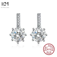 kiss mandy fashion 925 sterling silver stud earrings for women shining white cubic zirconia statement earrings hot sale jewelry