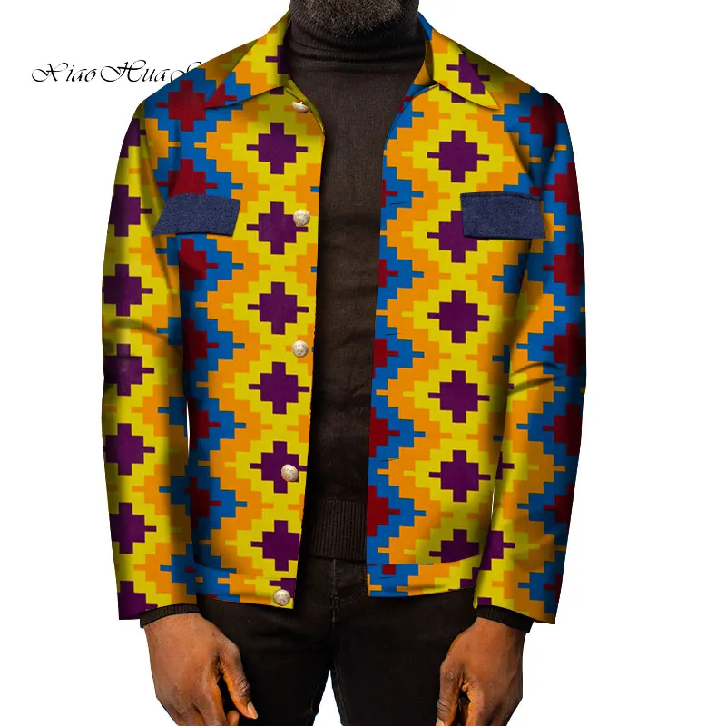 Мужское Африканское пальто африканская одежда с принтом куртка бомбер верхняя