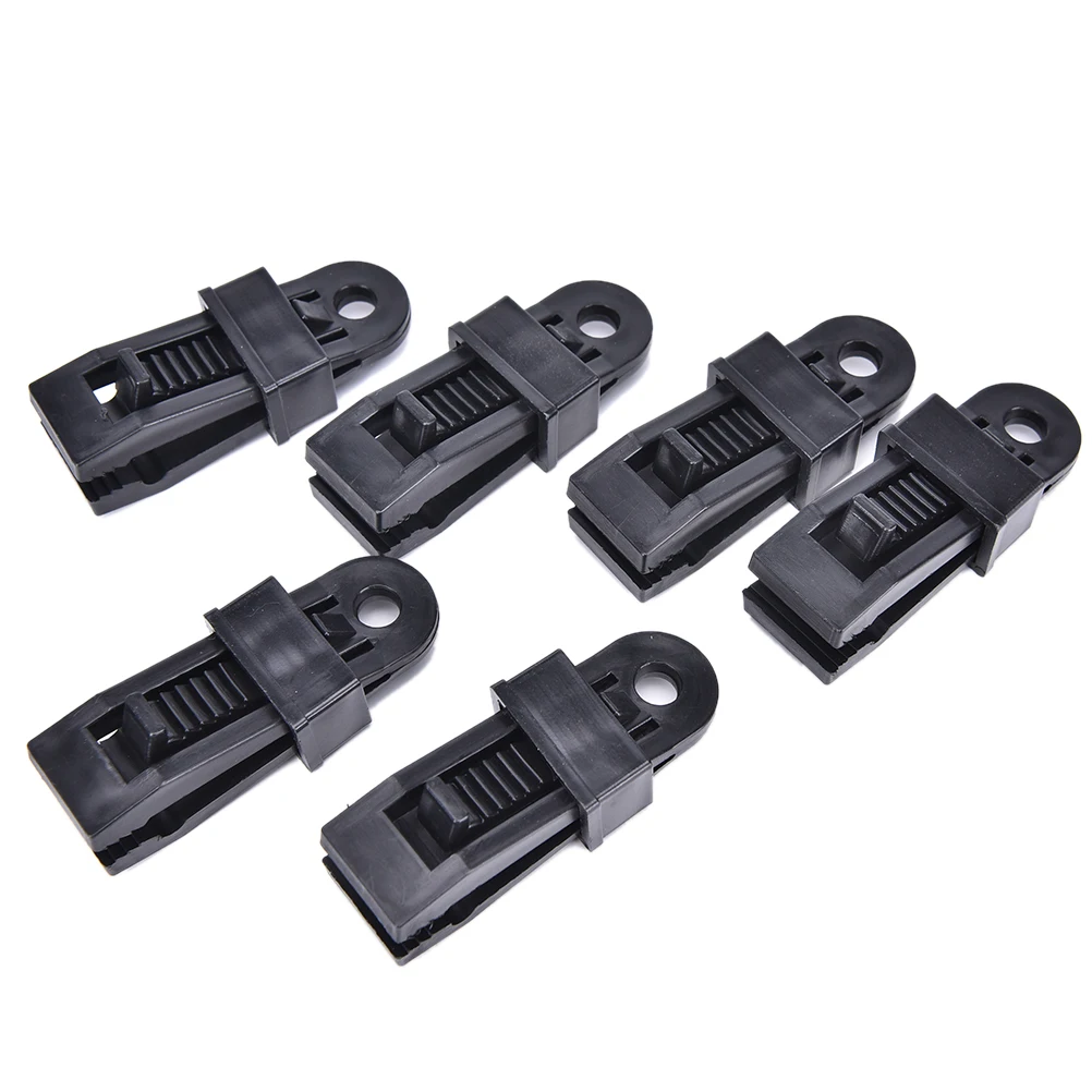 

6Pcs Tents Awning Wind Rope Clamp Awnings Outdoor Camping Plastic Clip Clip Tents Awning Accessoryories
