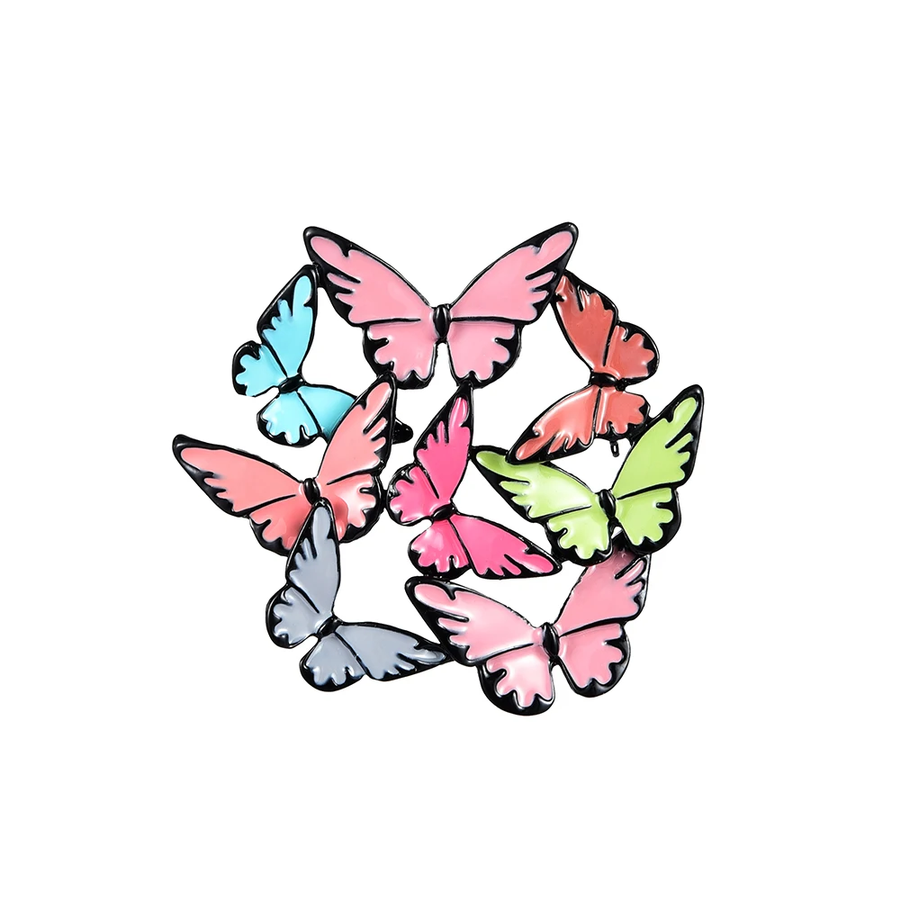 Женская брошь в форме бабочки Элегантная Брошь из сплава насекомого для свадьбы