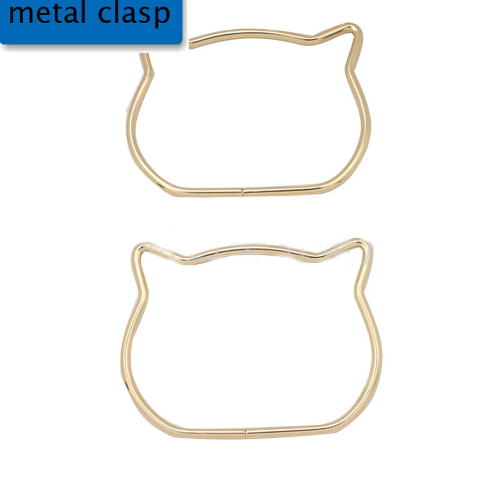 

DIY women handmade bag making cat head shape handle hardware accessories 10pcs/lot