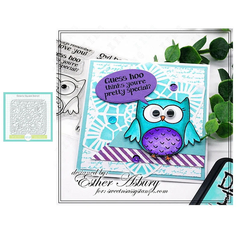 

Hot Selling Granny Square Diy Layering Stencils Painting Scrapbook Coloring Diary Embossing Album Decorative Template New Arrive