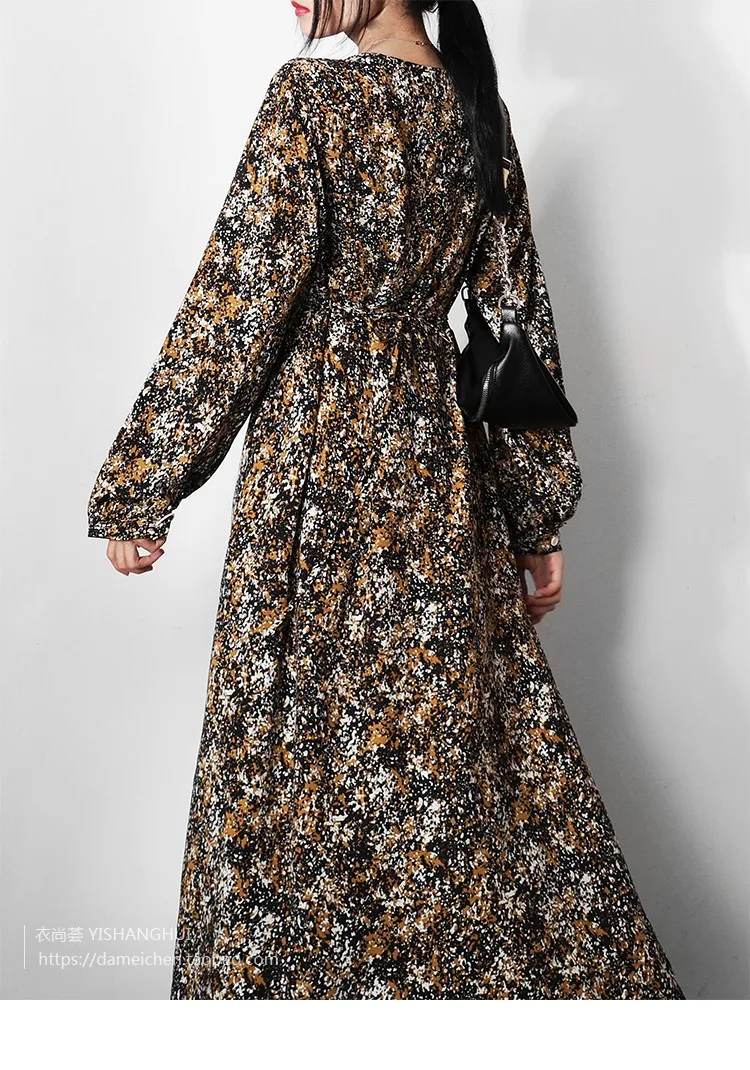 2020 весенние женские с модным принтом длинными рукавами и оборками для девочек