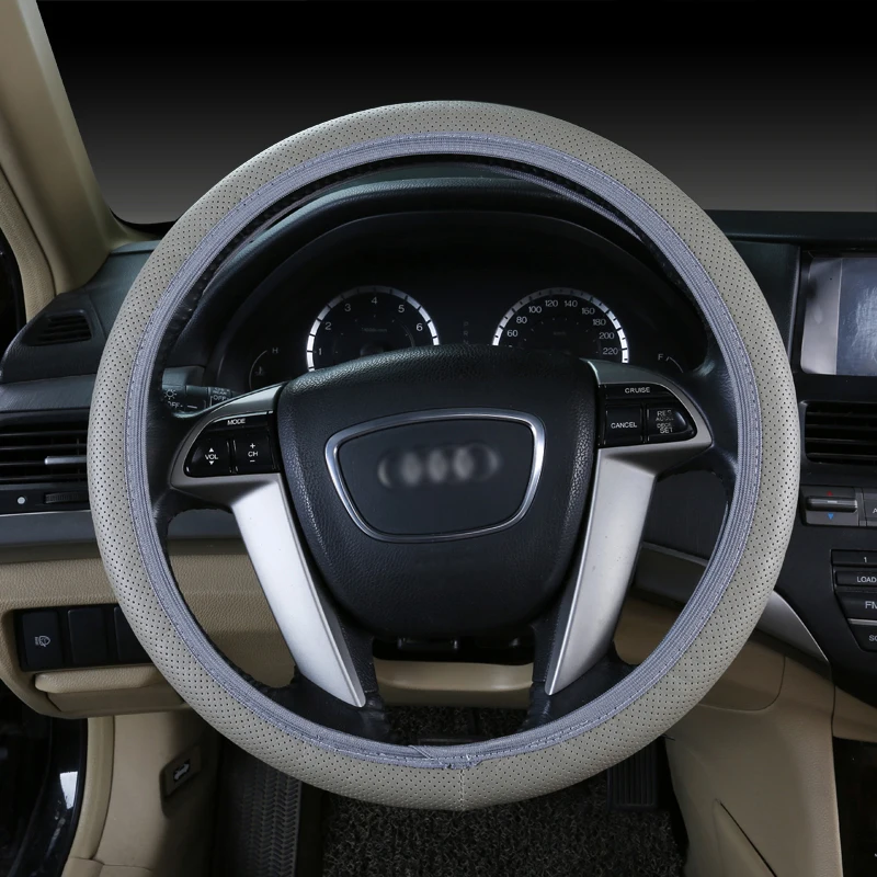 Автоматическое рулевое колесо крышка ПУ микрофибровый нескользящий чехол