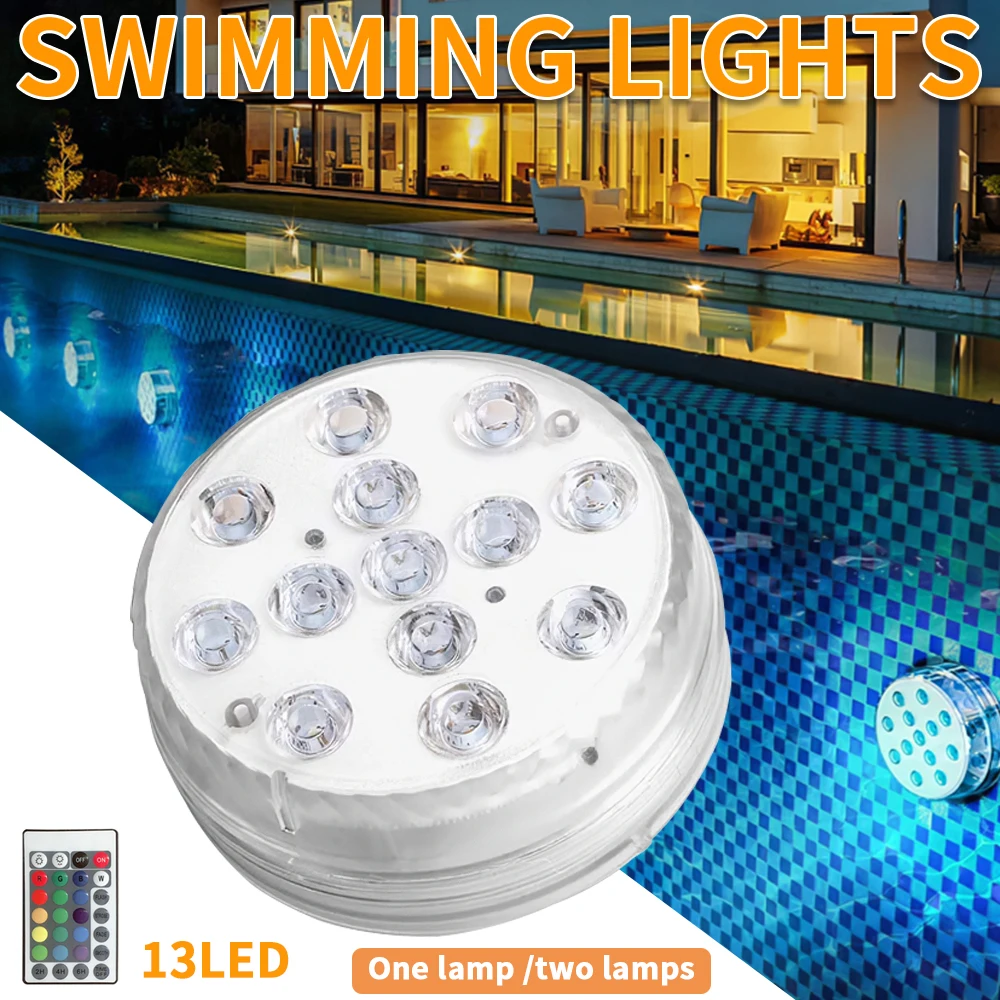 Subaquáticas à Prova Festa de Casamento Wakyme 6 8 Pçs Led Luz Submersível Rgb Luzes Dwaterproof Água Piscina Lâmpada Jardim Decoração 1 – 2 4