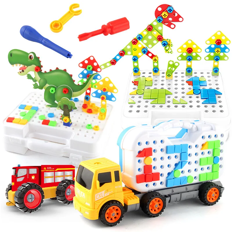 

2d / 3d Assembly Nut Tool Box Toy Diy Screw Disassembly And Assembly Of Children's Parent Child Interaction Early Education Toys