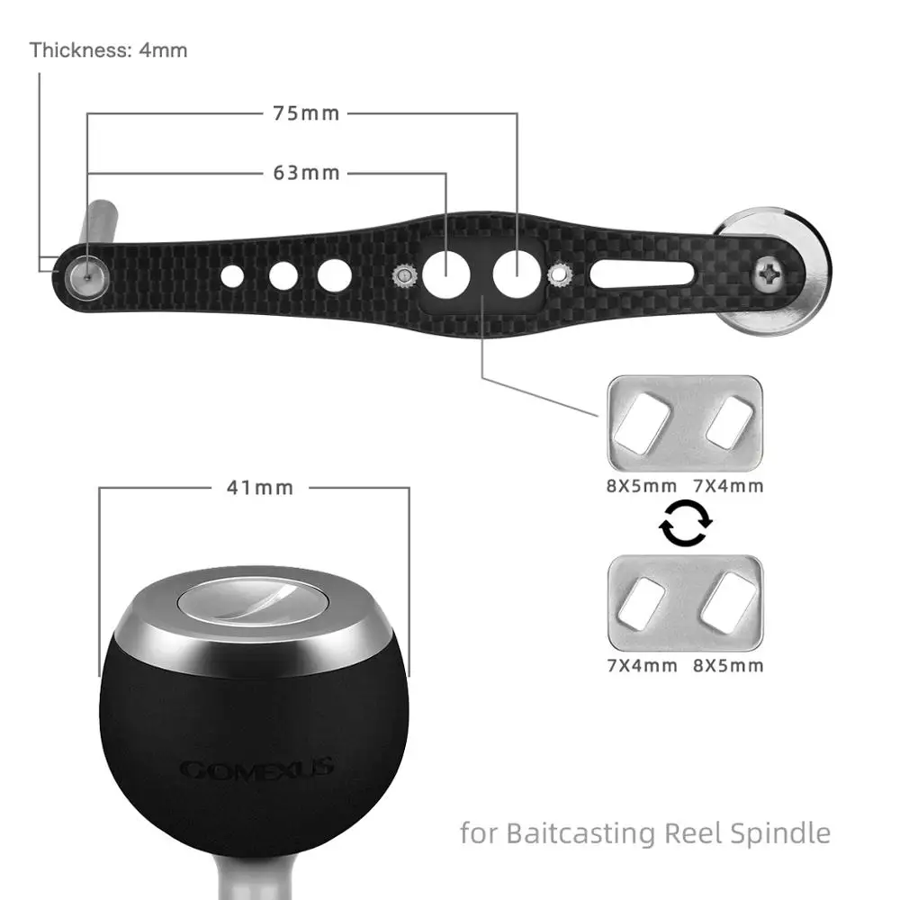 Gomexus приманка литье Мощность Баланс углеродная ручка для Shimano Daiwa Abu используется