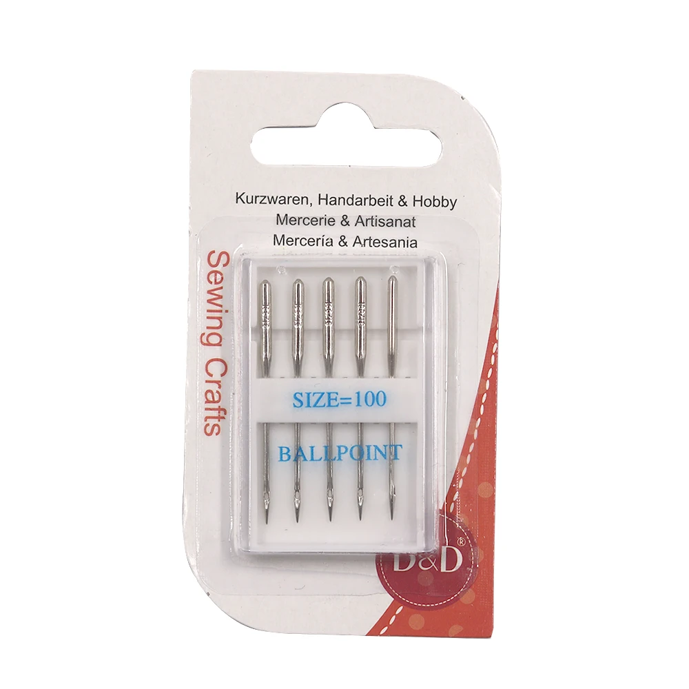 Серебристые иглы для швейной машины 5 шт. Ассорти Иглы бытовой 100/16 90/14 детали